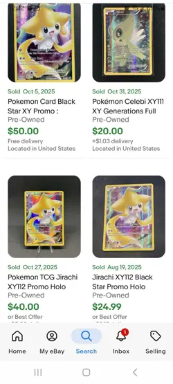 Pokemon Black 🌟 Promo XY112 Jirachi Mythical Collection Moderately Played Card - Image 4