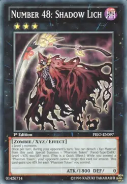 Yugioh! LP Number 48: Shadow Lich - PRIO-EN097 - Common - 1st Edition Lightly Pl - Image 1