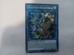 YUGIOH CRYSTRON HALQIFIBRAX x3 LINK MONSTER ULTRA RARE PLAYSET! GREAT TUNER CARD - Image 2