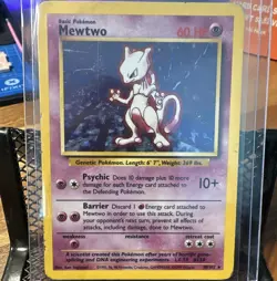 Mewtwo 10/102 Base Set Holo Rare Unlimited Edition English 1999 60 HP - Image 1