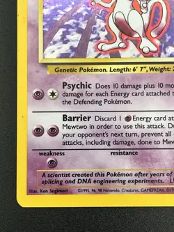 Wizards 1999-2000 Mewtwo Base Set 10/102 Holo Rare 60 HP English TCG LP-/MP+ - Image 4