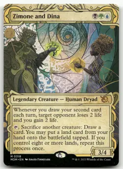 Zimone and Dina (Showcase) #318 (NM) March of the Machine MOM Magic MTG - Image 1