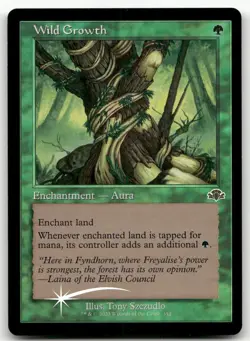 Wild Growth (Retro Frame) #352 (Foil) (NM) Dominaria Remastered DMR Magic MTG - Image 1