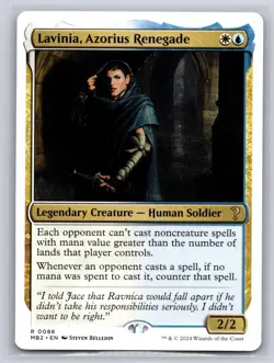 Lavinia, Azorius Renegade (White Border) 86 Mystery Booster 2 MTG NM - Image 1