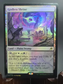 Godless Shrine (EOE) Prerelease Cards MTG Foil Near Mint - Image 1