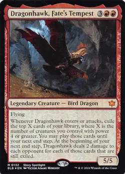 Dragonhawk, Fate's Tempest BLB 132 Foil English NM - MTG - Image 1