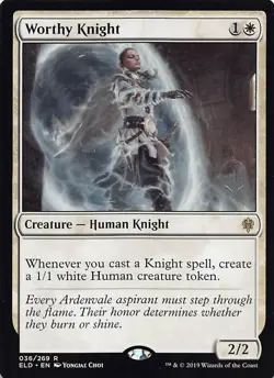 Worthy Knight ELD 36 English NM - MTG - Image 1
