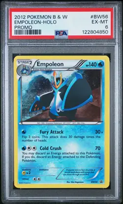 2012 POKEMON B&W PROMO #BW56 EMPOLEON-HOLO PSA 6 - Image 1