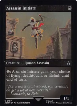 Assassin Initiate (Foil Etched) ACR 197 Foil English NM - MTG - Image 1