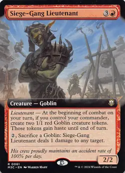 Siege-Gang Lieutenant (Extended Art) M3C 61 English NM - MTG - Image 1