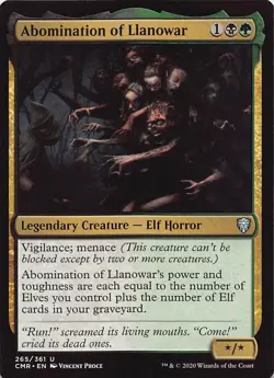 Abomination of Llanowar CMR 265 English NM - MTG - Image 1