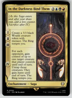 In the Darkness Bind Them Commander: The Lord of the Rings 58 MTG NM - Image 1