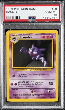1999 POKEMON GAME #29 HAUNTER PSA 10 - Image 1