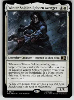 Winter Soldier, Reborn Avenger Rare Commander: Marvel Super Heroes 27 MTG NM - Image 1