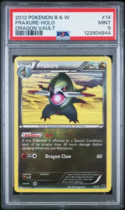 2012 POKEMON B&W DRAGON VAULT #14 FRAXURE-HOLO PSA 9 - Image 1