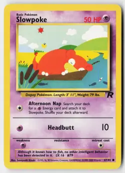 Pokemon Slowpoke - 67/82 - Common Team Rocket Unlimited LP - Image 1