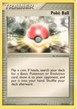 Poke Ball 82/100 Uncommon Crystal Guardians Pokemon Near Mint - Image 1