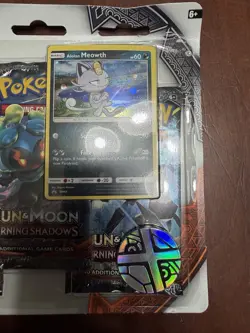 Pokemon Sun & Moon Burning Shadows 3 Booster Pack Blister Pack Meowth Promo New - Image 4