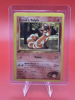 Pokemon TCG Brock's Vulpix Gym Heroes 1st Edition Common Card 73/132 - Image 1