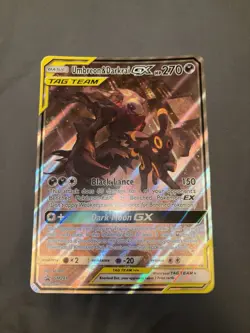Jumbo Umbreon & Darkrai GX SM241 TAG TEAM Holo Black Star Promo English. LP - Image 1