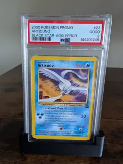 Pokemon Articuno Promo Black Star 22 Aoki Error PSA 2 - Image 1