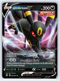 Umbreon V 094/203 Holo V Rare Evolving Skies Pokemon Near Mint - Image 1