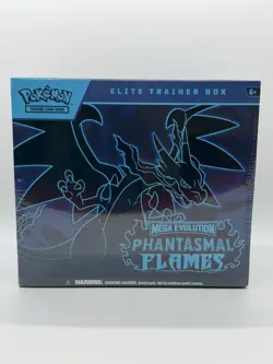 Pokemon TCG Mega Evolution Phantasmal Flames Factory Sealed Elite Trainer Box - Image 1