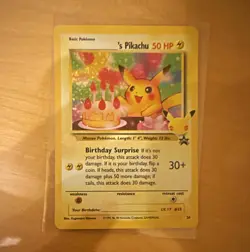 Pokemon 25th Anniversary _____’s Pikachu Birthday Promo #24 NM Celebrations - Image 1