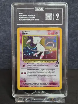 Mew #9 - Black Star Promo - Holo - Wizards of the Coast 2000 Vintage TAG 9 MINT - Image 4