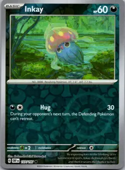 Inkay 137/197 Common Obsidian Flames Pokemon Reverse Holo Near Mint - Image 1
