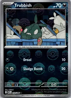 Trubbish (Poke Ball Pattern) 059/086 Holo Common White Flare Pokemon Near Mint - Image 1
