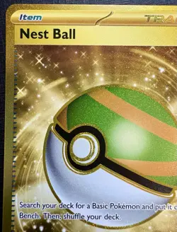2023 Pokemon - Nest Ball 255/198 - FULL ART HYPER RARE HOLO - Scarlet & Violet - Image 5