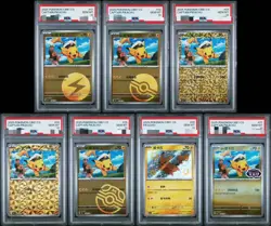 2025 POKEMON SIMPLIFIED CHINESE CBB1 C#01-07 CAPTAIN PIKACHU ALL PSA 10 - Image 1