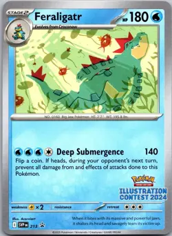 Feraligatr (Illustration Contest 2024) 213 Scarlet & Violet Promo Pokemon NM - Image 1