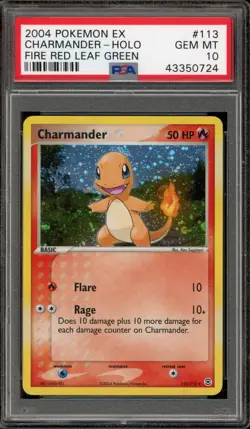 Pokemon Charmander EX Fire Red & Leaf Green Holo Secret Rare #113 PSA 10 - Image 1