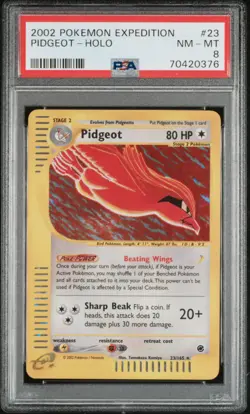 PSA 8 Pidgeot Holo Pokemon Expedition 23 - Vintage TCG - Image 1