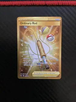 Ordinary Rod (Secret) #215/202 (Holo) NM: Sword & Shield Base Set Pokemon - Image 1