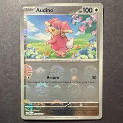 Pokemon TCG BLK IN Audino 074/086 Holo pokeball pattern English Card 2025 - Image 1