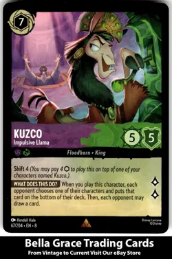 Kuzco #67/204 Reign of Jafar Disney lorcana Rare - Image 1