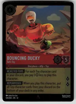 Bouncing Ducky - Sid's Toy Cold Foil Wilds Unknown 120/204 Disney Lorcana NM - Image 1