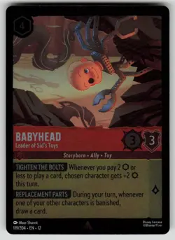 Babyhead Leader of Sid's Toys Cold Foil Wilds Unknown 119/204 Disney Lorcana NM - Image 1