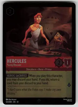 Hercules - Young Rescuer Cold Foil Wilds Unknown 123/204 Disney Lorcana NM - Image 1