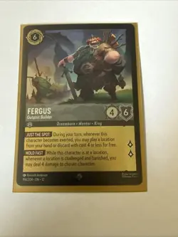 ✨ Foil Disney Lorcana TCG Fergus Outpost Builder 194/204 Wilds Unknown - Image 1