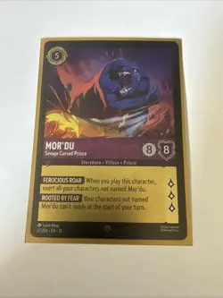 ✨FOIL Disney Lorcana TCG Mor'du Savage Cursed Prince 57/204 Foil Wilds Unknown - Image 1