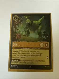✨FOIL Disney Lorcana Rex- Protective Dinosaur Wilds Unknown 10/204 Rare Foil NM - Image 1