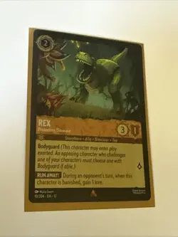 ✨FOIL Disney Lorcana Rex- Protective Dinosaur Wilds Unknown 10/204 Rare Foil NM - Image 2