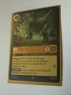 ✨FOIL Disney Lorcana Rex- Protective Dinosaur Wilds Unknown 10/204 Rare Foil NM - Image 3