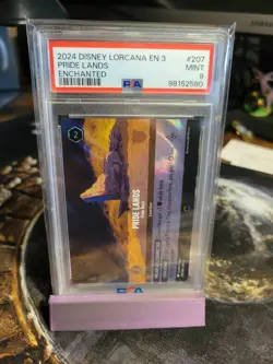 Pride Lands Enchanted PSA 9 Mint - Disney Lorcana Into the Inklands #207 - Image 1