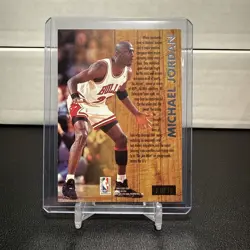 1993-94 Fleer Ultra - Famous Nicknames Michael Jordan #7 MJ Bulls Insert - Image 2