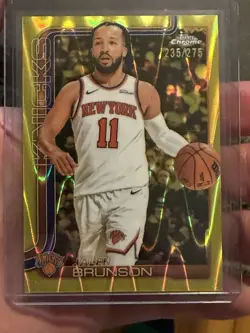 2025-26 Topps Chrome - Jalen Brunson #101 Yellow RayWave Refractor /275 - Image 1